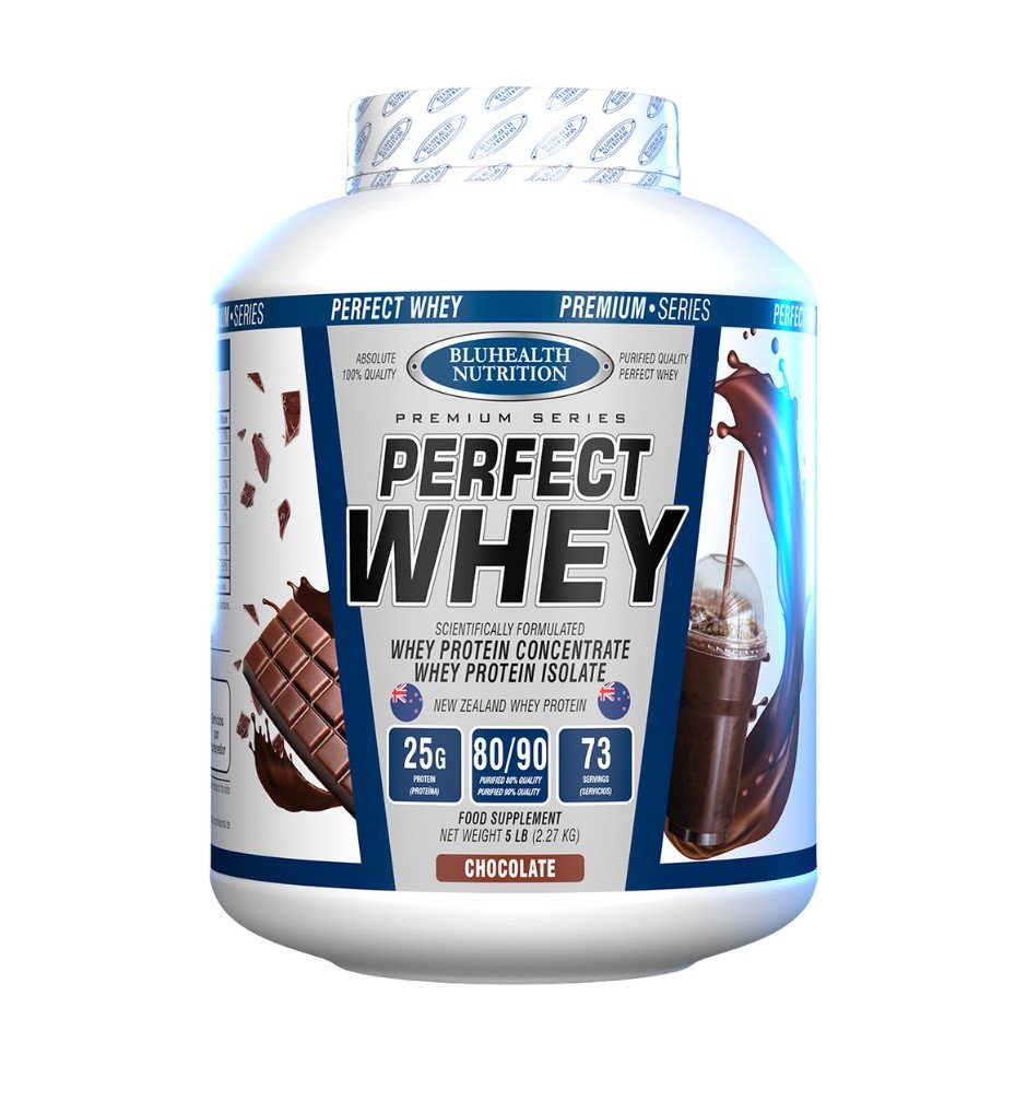 Proteína concentrada de suero de leche Perfect Whey de Bluehealth Nutrition de 5lb, suplemento para aumento de masa muscular. | Inkalab